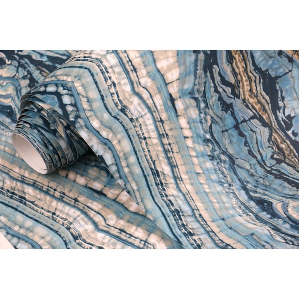 York Wallcoverings Kaleidoscope Blue Wallpaper - BH8398