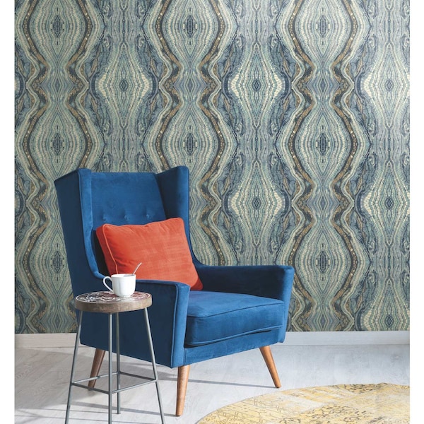 York Wallcoverings Kaleidoscope Blue Wallpaper - BH8398