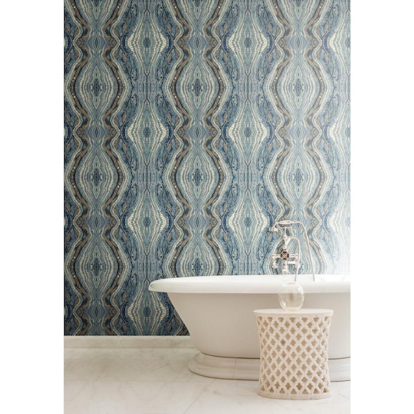 York Wallcoverings Kaleidoscope Blue Wallpaper - BH8398