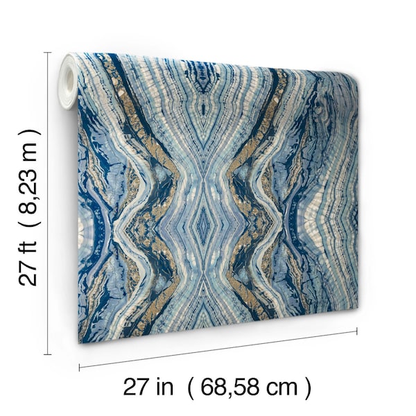 York Wallcoverings Kaleidoscope Blue Wallpaper - BH8398