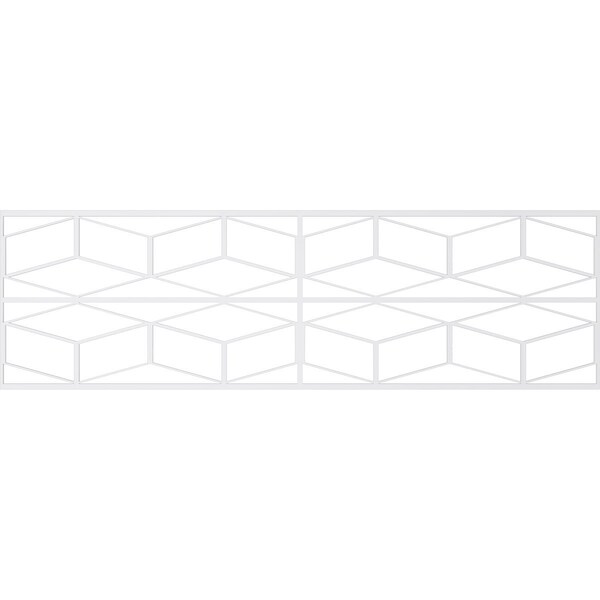 Ekena Millwork Set of Four Panels for 94 1/2"W x 28 1/4"H Pueblo Fretwork Wainscot Wall Paneling - WPKP14X01X47PBL