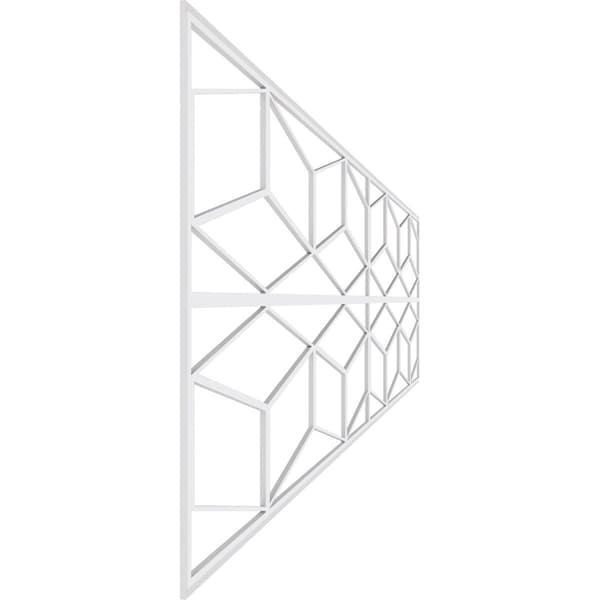 Ekena Millwork Set of Four Panels for 94 1/2"W x 28 1/4"H Pueblo Fretwork Wainscot Wall Paneling - WPKP14X01X47PBL