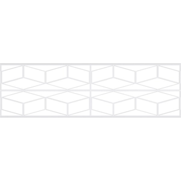Ekena Millwork Set of Four Panels for 94 1/2"W x 28 1/4"H Pueblo Fretwork Wainscot Wall Paneling - WPKP14X01X47PBL