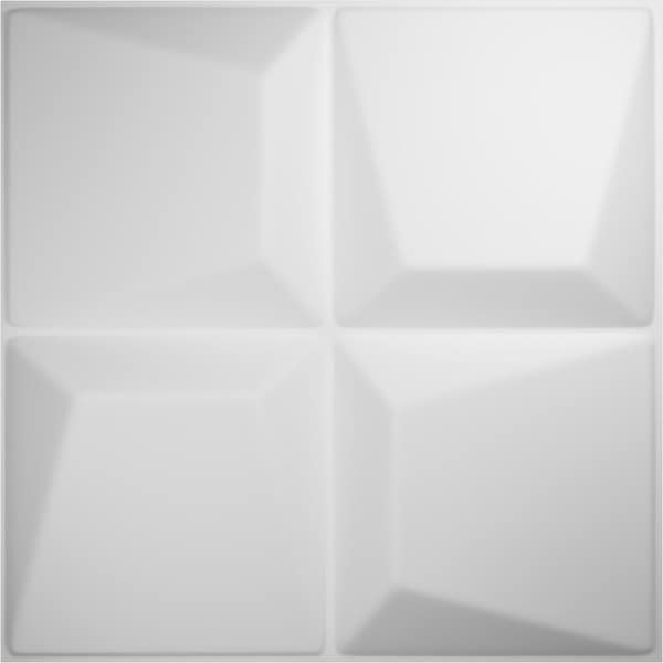 Ekena Millwork 19 5/8in. W x 19 5/8in. H Tellson EnduraWall Decor 3D Wall Panel Covers, Total 26.75 Sq. Ft., 10PK - WP20X20TEWH-CASE-10