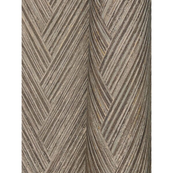 York Wallcoverings Thatched Chevron Charcoal Wallpaper - FM1051
