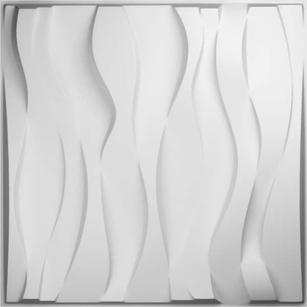 Ekena Millwork 19 5/8in. W x 19 5/8in. H Riverbank EnduraWall Decor 3D Wall Panel Covers, Total 32.1 Sq. Ft., 12PK - WP20X20RVWH-CASE-12