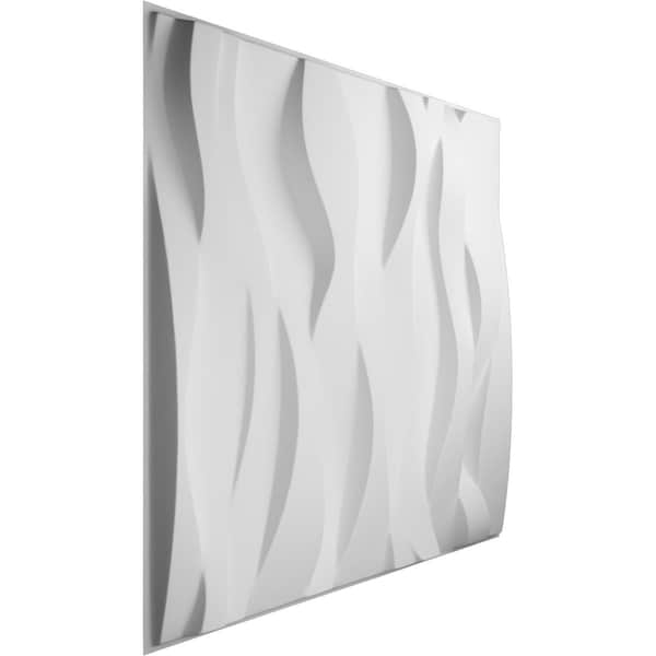 Ekena Millwork 19 5/8in. W x 19 5/8in. H Riverbank EnduraWall Decor 3D Wall Panel Covers, Total 32.1 Sq. Ft., 12PK - WP20X20RVWH-CASE-12
