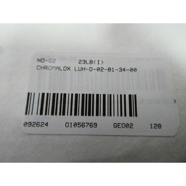 Chromalox 1PH 2.6KW 208V-AC ELECTRIC HEATER - LUH-D-02-81-34-00