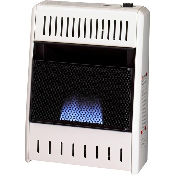 Procom Heating Liquid Propane Ventless Blue Flame Heater with Base Feet, 10,000 BTU, T-Stat Control - ML100TBA-B