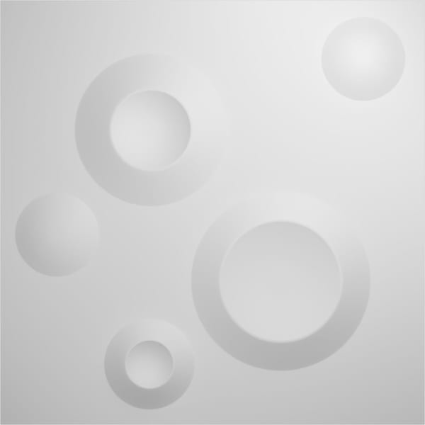 Ekena Millwork Cole EnduraWall Decorative 3D Wall Panel, White, 11 7/8"W x 11 7/8"H - WP12X12COWH