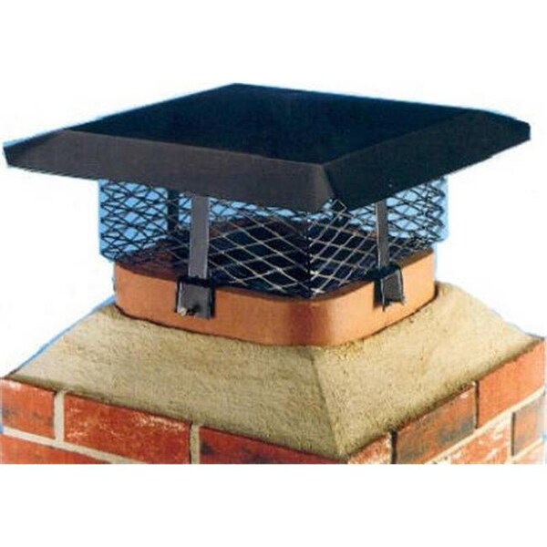 Hy-C Company Hy-C SCADJ-S-C 7.9 x 19.5 in. Black Painted Multi Fit Chimney Cap - 573223