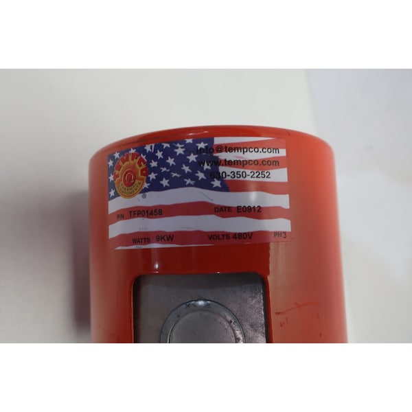 Temco 3PH 18-1/2IN 9KW 480V-AC IMMERSION HEATER - TFP01458