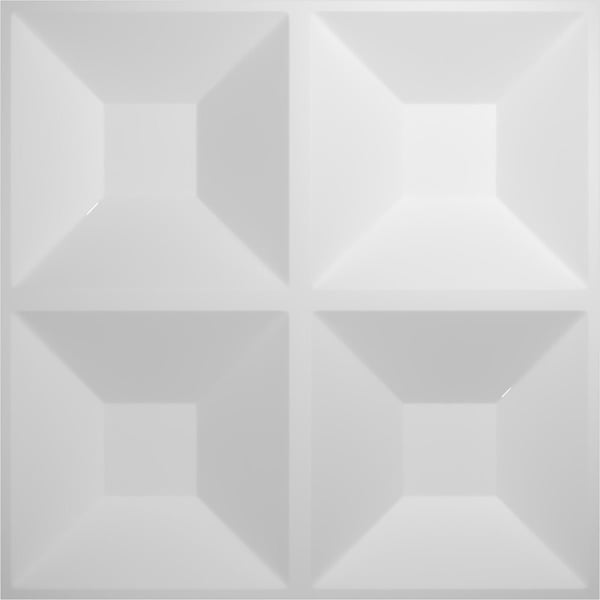 Ekena Millwork 11 7/8in. W x 11 7/8in. H Swindon EnduraWall Decor 3D Wall Panel Covers Total 48.96 Sq. Ft., 50PK - WP12X12SWWH-CASE-50