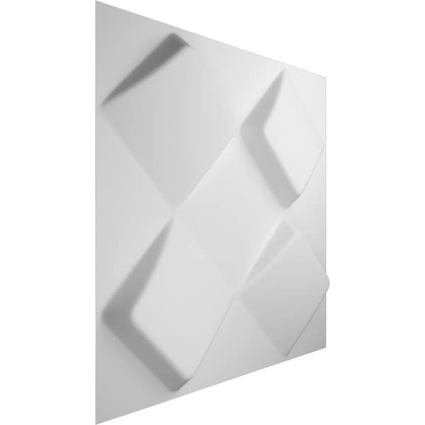 Ekena Millwork 19 5/8in. W x 19 5/8in. H Bradley EnduraWall Decor 3D Wall Panel Covers, Total 26.75 Sq. Ft., 10PK - WP20X20BYWH-CASE-10