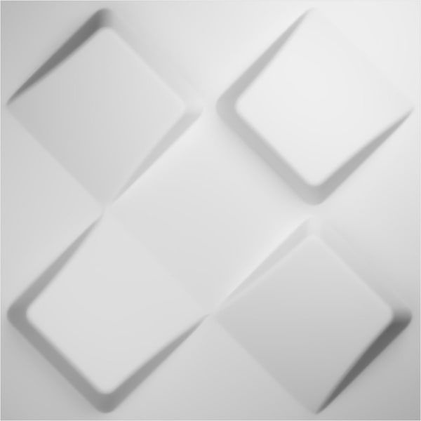 Ekena Millwork 19 5/8in. W x 19 5/8in. H Bradley EnduraWall Decor 3D Wall Panel Covers, Total 26.75 Sq. Ft., 10PK - WP20X20BYWH-CASE-10