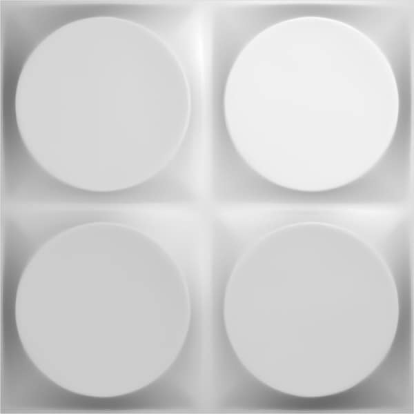 Ekena Millwork 11 7/8in. W x 11 7/8in. H Adonis EnduraWall Decor 3D Wall Panel Covers Total 48.96 Sq. Ft., 50PK - WP12X12ADWH-CASE-50