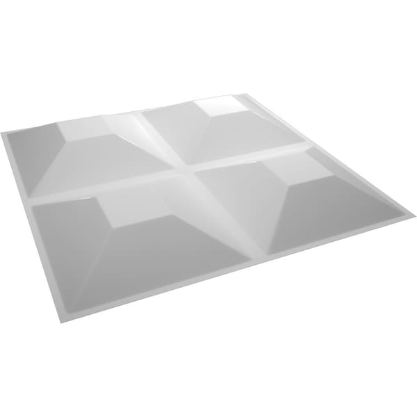 Ekena Millwork 11 7/8in. W x 11 7/8in. H Swindon EnduraWall Decor 3D Wall Panel Covers, Total 11.75 Sq. Ft., 12PK - WP12X12SWWH-CASE-12