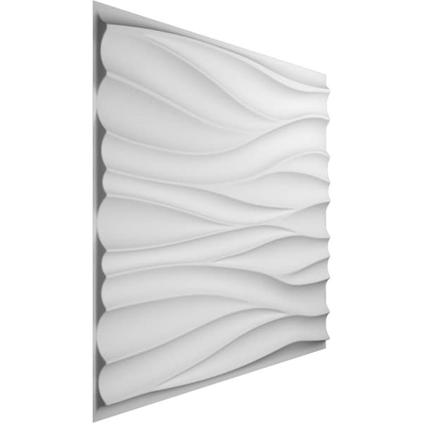 Ekena Millwork 19 5/8in. W x 19 5/8in. H Ripple EnduraWall Decorative 3D Wall Panel, White, 10PK - WP20X20RPWH-CASE-10