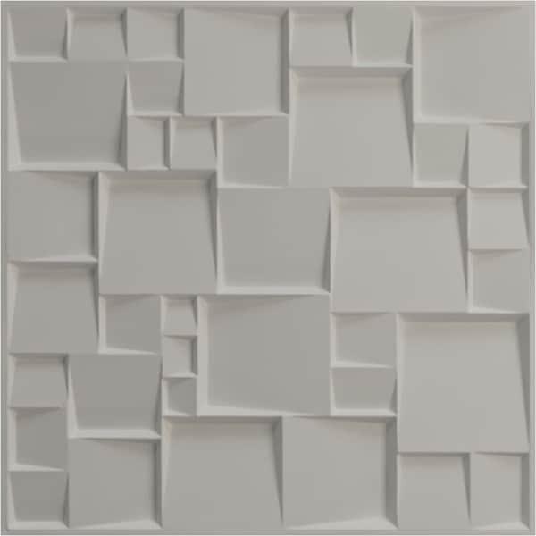Ekena Millwork 19 5/8in. W x 19 5/8in. H Modern Square EnduraWall Decorative 3D Wall Panel Covers 2.67 Sq. Ft. - WP20X20MSGLN