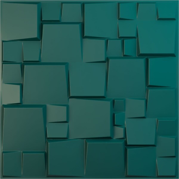 Ekena Millwork 19 5/8in. W x 19 5/8in. H Modern Square EnduraWall Decorative 3D Wall Panel Covers 2.67 Sq. Ft. - WP20X20MSGLN