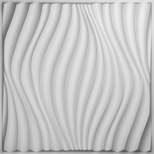Ekena Millwork 19 5/8in. W x 19 5/8in. H Billow EnduraWall Decorative 3D Wall Panel, White, 10PK - WP20X20BWWH-CASE-10