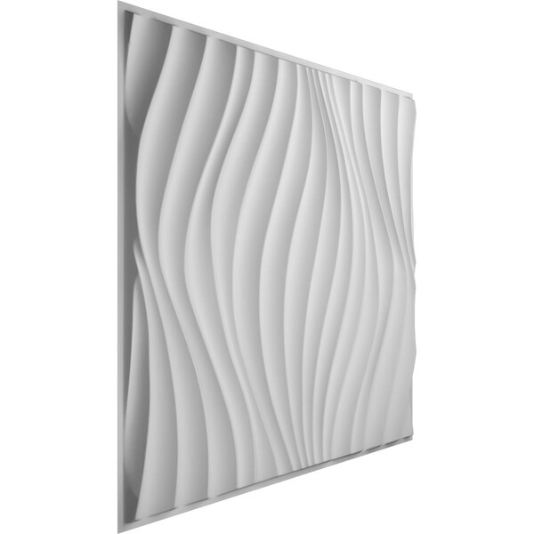 Ekena Millwork 19 5/8in. W x 19 5/8in. H Billow EnduraWall Decorative 3D Wall Panel, White, 10PK - WP20X20BWWH-CASE-10