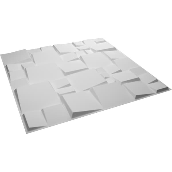 Ekena Millwork 19 5/8in. W x 19 5/8in. H Modern Square EnduraWall Decorative 3D Wall Panel, White, 10PK - WP20X20MSWH-CASE-10