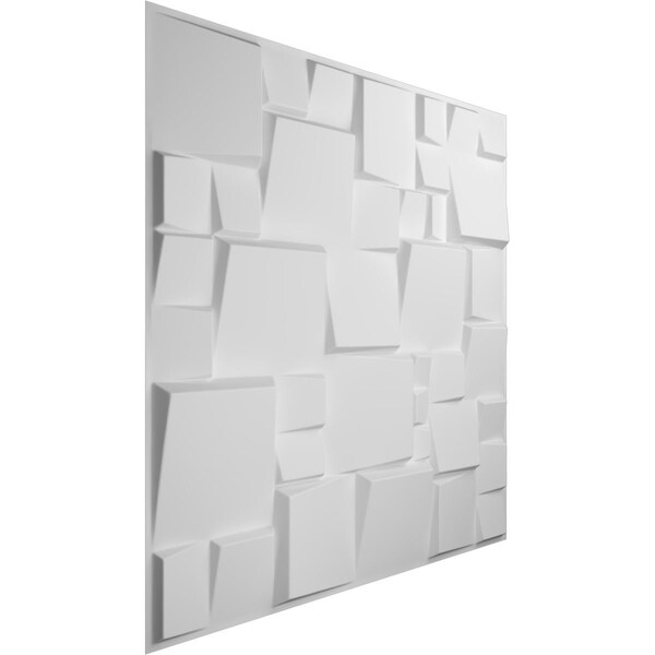 Ekena Millwork 19 5/8in. W x 19 5/8in. H Modern Square EnduraWall Decorative 3D Wall Panel, White, 10PK - WP20X20MSWH-CASE-10