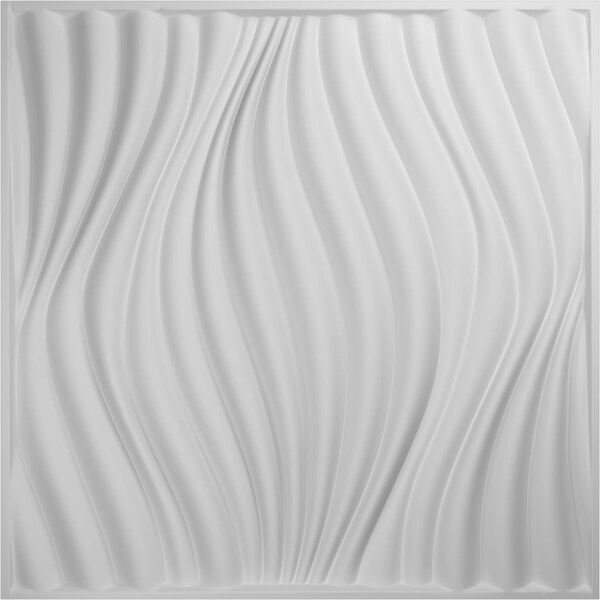 Ekena Millwork 19 5/8in. W x 19 5/8in. H Billow EnduraWall Decor 3D Wall Panel Covers, Total 32.1 Sq. Ft., 12PK - WP20X20BWWH-CASE-12