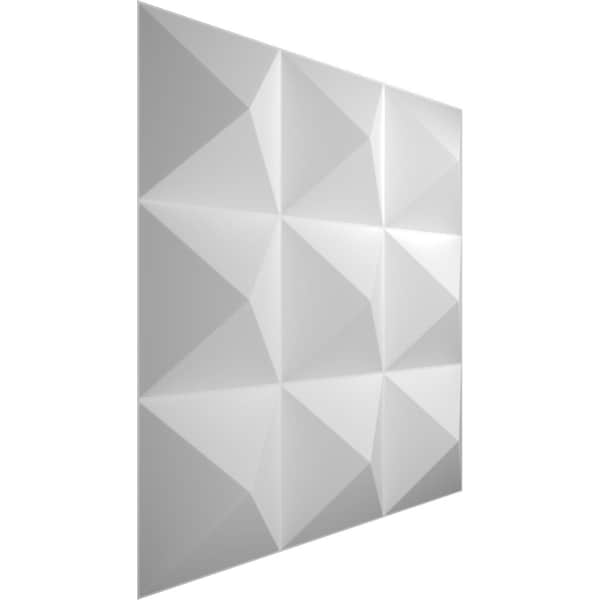 Ekena Millwork 11 7/8in. W x 11 7/8in. H Benson EnduraWall Decor 3D Wall Panel Covers, Total 9.79 Sq. Ft., 10PK - WP12X12BEWH-CASE-10