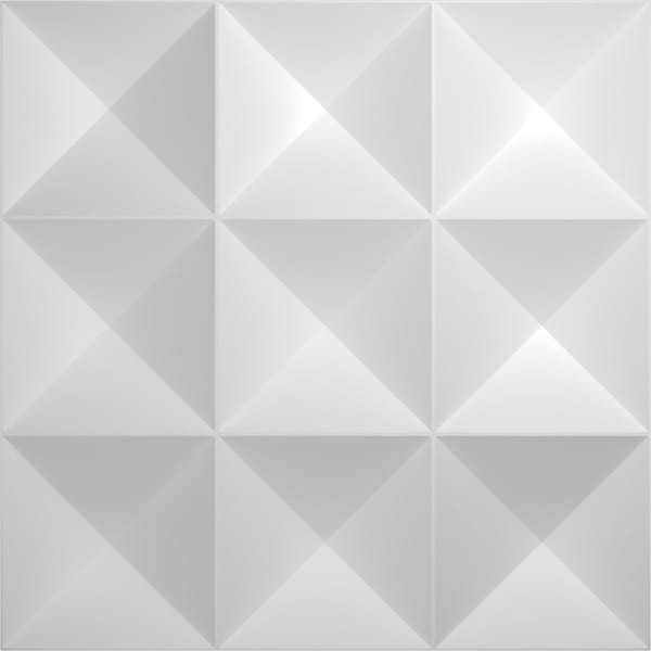 Ekena Millwork 11 7/8in. W x 11 7/8in. H Benson EnduraWall Decor 3D Wall Panel Covers, Total 9.79 Sq. Ft., 10PK - WP12X12BEWH-CASE-10