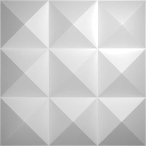 Ekena Millwork 11 7/8in. W x 11 7/8in. H Benson EnduraWall Decor 3D Wall Panel Covers, Total 9.79 Sq. Ft., 10PK - WP12X12BEWH-CASE-10