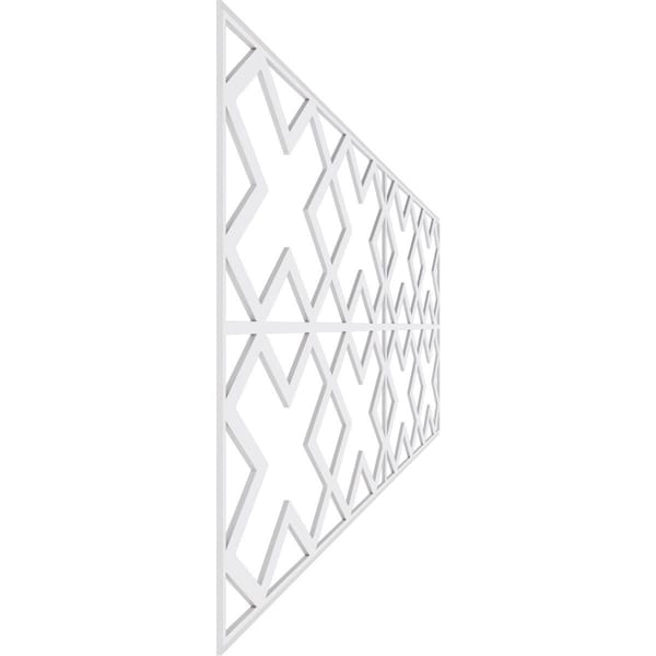 Ekena Millwork Set of Four Panels for 94 1/2"W x 36 1/4"H Fowler Fretwork Wainscot Wall Paneling - WPKP18X01X47FLR