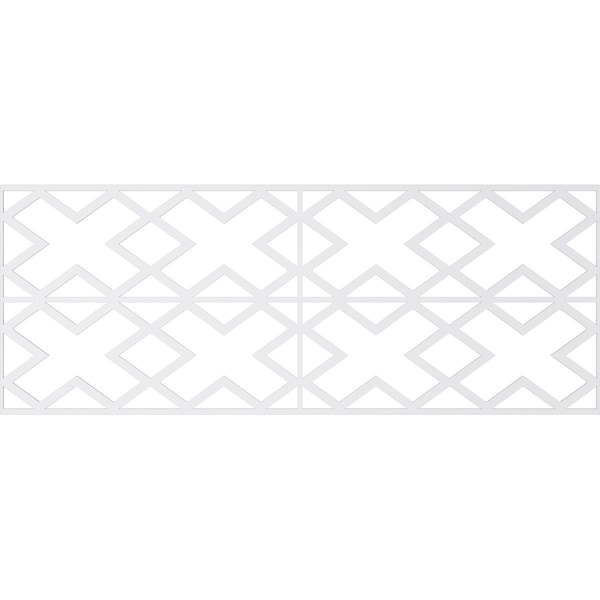 Ekena Millwork Set of Four Panels for 94 1/2"W x 36 1/4"H Fowler Fretwork Wainscot Wall Paneling - WPKP18X01X47FLR