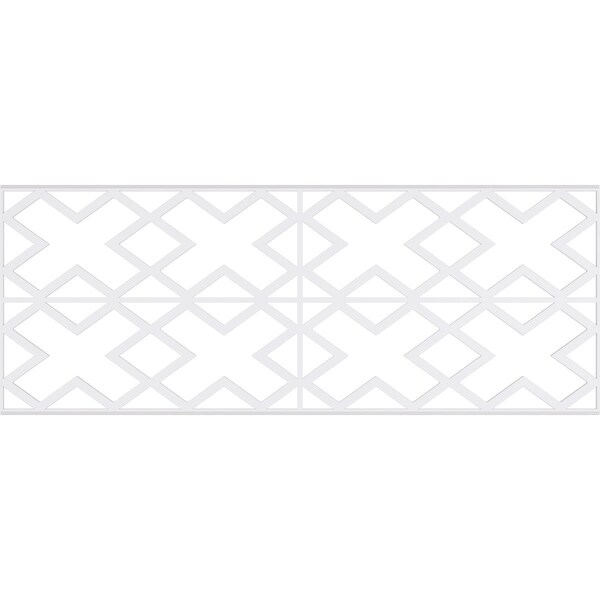 Ekena Millwork Set of Four Panels for 94 1/2"W x 36 1/4"H Fowler Fretwork Wainscot Wall Paneling - WPKP18X01X47FLR