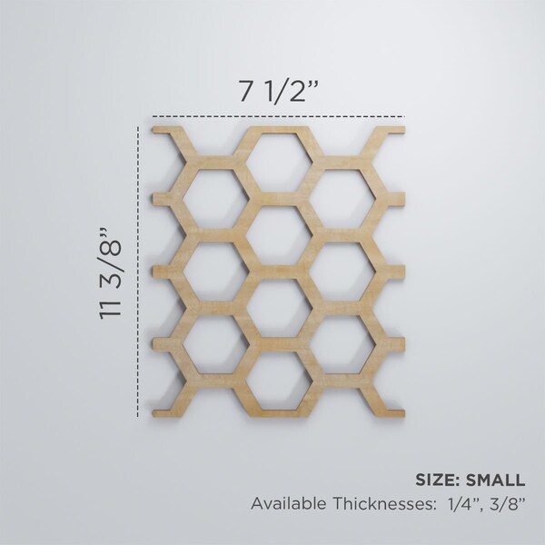 Ekena Millwork Small Westmore Decorative Fretwork Wood Wall Panels, Walnut, 7 1/2"W x 11 3/8"H x 3/8"T - WALW12X12X0375WSTWA