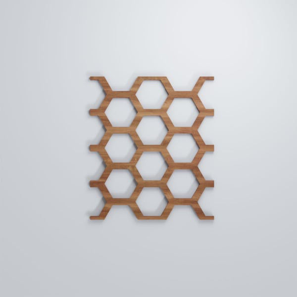 Ekena Millwork Small Westmore Decorative Fretwork Wood Wall Panels, Walnut, 7 1/2"W x 11 3/8"H x 3/8"T - WALW12X12X0375WSTWA