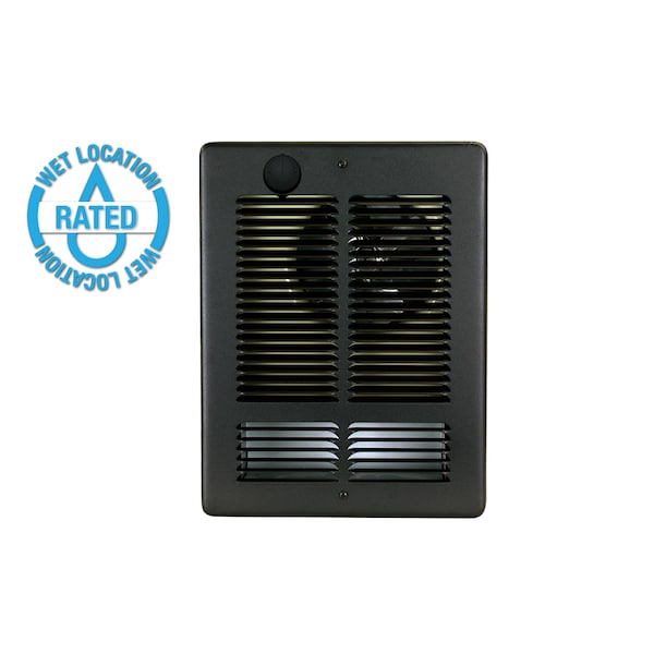 King Electric Wsc Wall Heater 120V 1500-750W W/ Sp Stat & Grill Black - WSC1215-T-SB