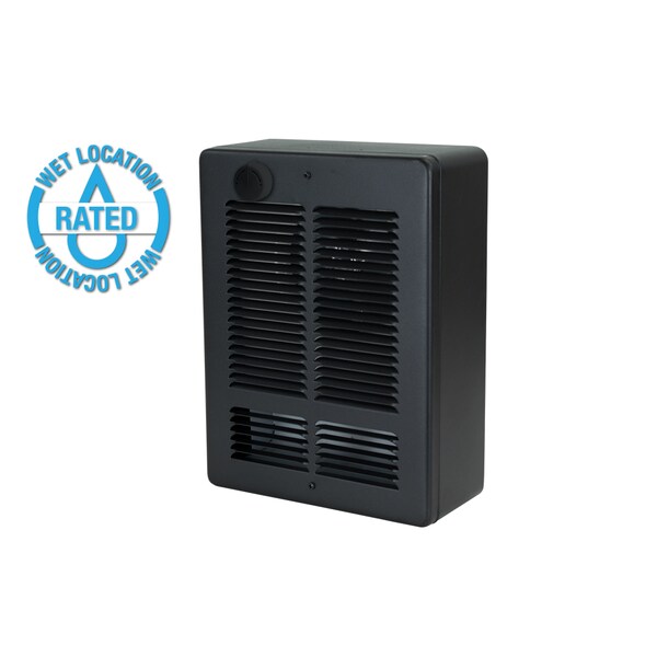 King Electric Wsc Wall Heater 120V 1500-750W W/ Sp Stat & Grill Black - WSC1215-T-SB