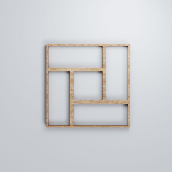 Ekena Millwork Extra Small Sheffield Decorative Fretwork Wood Wall Panels, Red Oak, 7 3/8"W x 7 3/8"H x 3/8"T - WALW08X08X0375SHFRO