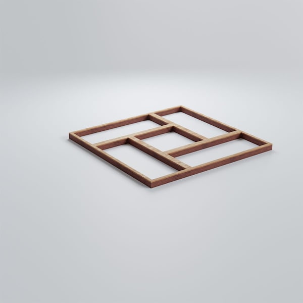 Ekena Millwork Extra Small Sheffield Decorative Fretwork Wood Wall Panels, Red Oak, 7 3/8"W x 7 3/8"H x 3/8"T - WALW08X08X0375SHFRO