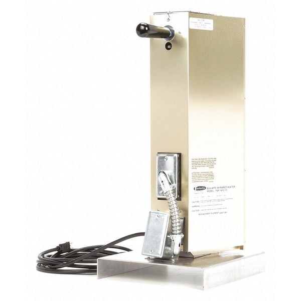 Fostoria Electric Infrared Heater, 1 Phase, Aluminum, 4948 BtuH, 120V AC 1450 W - FSP-1412-1C