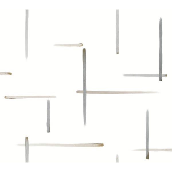 York Wallcoverings Gilded Sumi-E Black and Gold Wallpaper - AG2041