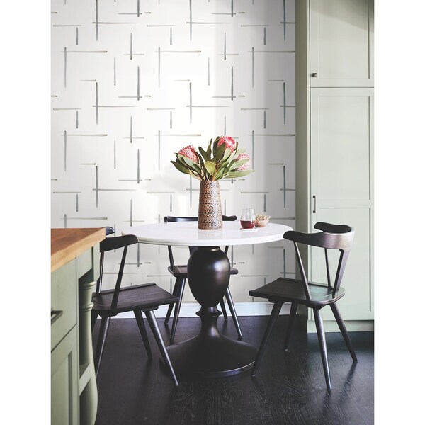 York Wallcoverings Gilded Sumi-E Black and Gold Wallpaper - AG2041