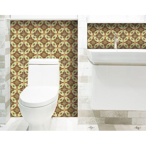 Homeroots 6 x 6 in. Gloria Yellow Removable Peel & Stick Tiles - 400352
