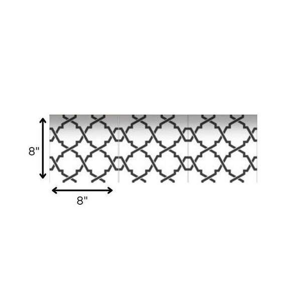 Homeroots 8 x 8 in. Black & White Prism Peel & Stick Removable Tiles - 399914