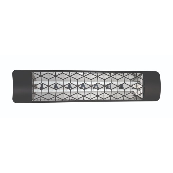 Eurofase SS 39in Dual Element 5000W 480V Heater, Black, Stella Decor Plate - EF50480B6