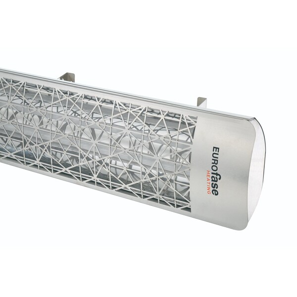 Eurofase SS 39in Dual Element 5000W 240V Heater, Stainless Steel, Astra Decor Plate - EF50240S4