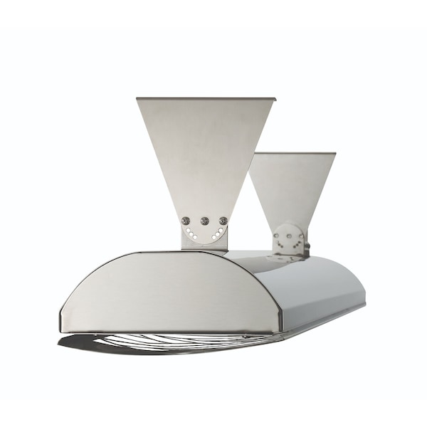 Eurofase SS 39in Dual Element 5000W 480V Heater, Stainless Steel, Clover Decor Plate - EF50480S2