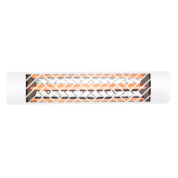 Eurofase 304 SS 39in Single Element 2500W 480V Heater, White, Chevron Decor Plate - EF25480W1